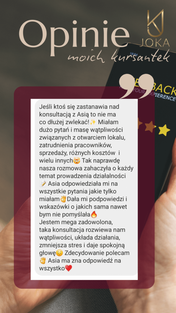 Opinia o współpracy z Joanna Karpuk